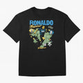 R9 Ronaldo Nazario Retro Brazil Soccer Oversized T-Shirt Build FIFA World Cup 2026 Highlighting Haaland, France Energy, Sports Nostalgia, International Competition, Famous Players and Unforgettable Victories; Ideal for Passionate Fans Who Love