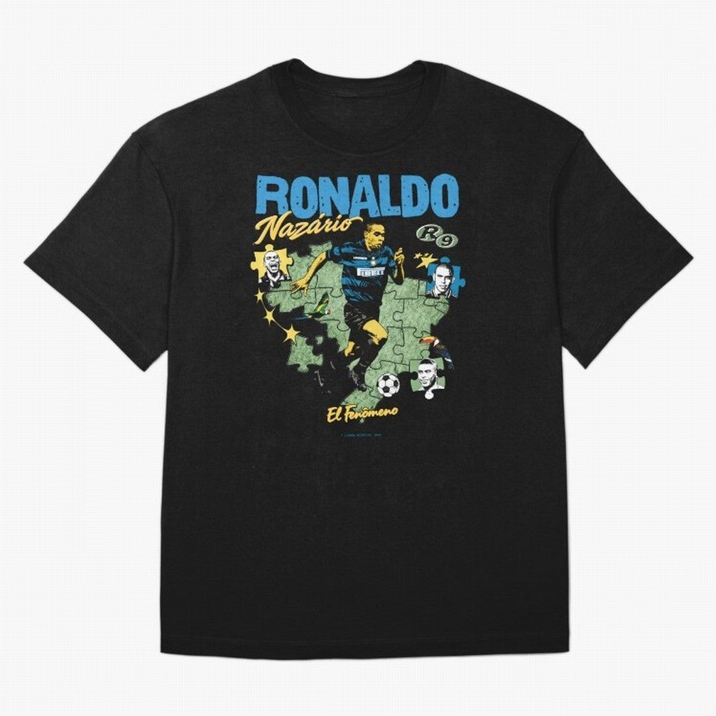 R9 Ronaldo Nazario Retro Brazil Soccer Oversized T-Shirt Build FIFA World Cup 2026 Highlighting Haaland, France Energy, Sports Nostalgia, International Competition, Famous Players and Unforgettable Victories; Ideal for Passionate Fans Who Love