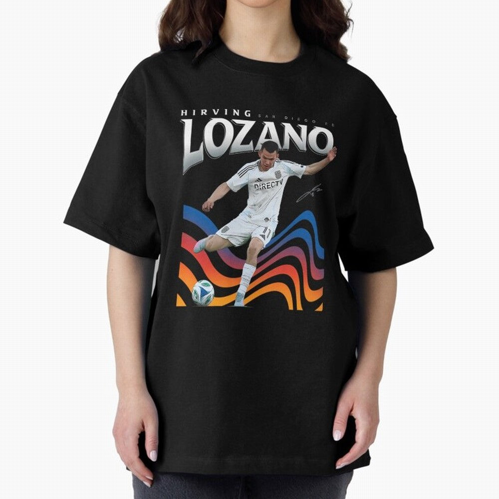 Hirving Lozano San Diego Fc Oversized T-Shirt Honor Match Day Hype around FIFA World Cup 2026 USA Canada Mexico, Haaland, Argentina, Stadium Chants, National Pride, Trophy Dreams and Unforgettable Football Memories; Perfect for People Who Love