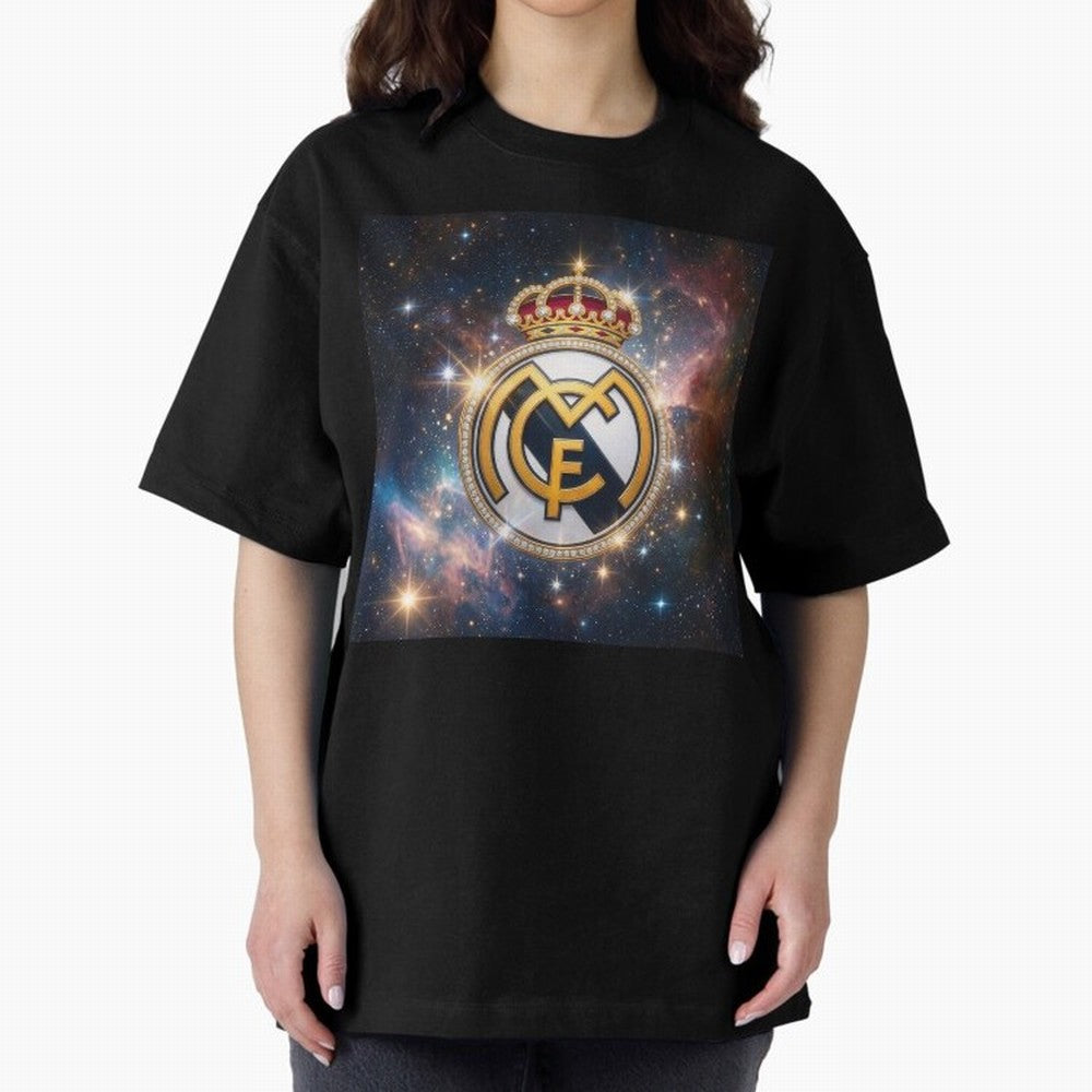 The Real Madrid Galaxy Oversized T-Shirt Support Iconic Players in Match Day Hype around FIFA World Cup 2026 Group Stage, Cristiano Ronaldo, Spain, Football Passion, Legendary Performances, Festival Vibes and Supporter Community; Made for