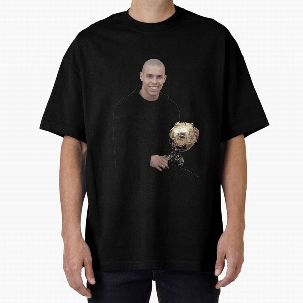 Ronaldo Iconic Ballon d¡¯Or Football Art Oversized T-Shirt Bring Champion Energy into FIFA World Cup 2026 USA Canada Mexico Spirit, Featuring Argentina, CR7, Football Festival Excitement, Trophy Ambitions, Country Rivalries and Star Player Buzz;