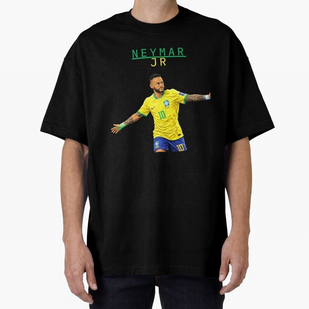 Neymar Oversized T-Shirt Show Support during FIFA World Cup 2026 for Fans of Cristiano Ronaldo and England, France and Netherlands, Bringing Football Passion, Legendary Performances, Festival Vibes and Supporter Community; Made for Collectors Who