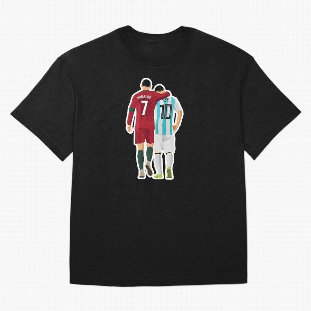 Ronaldo & Messi Oversized T-Shirt Celebrate Classic Football Spirit in Global Football Passion for FIFA World Cup 2026 USA Canada Mexico, Driven by Mbappe, France and Portugal, Game Day Rituals, Football Legends, Country Pride and the Road to the