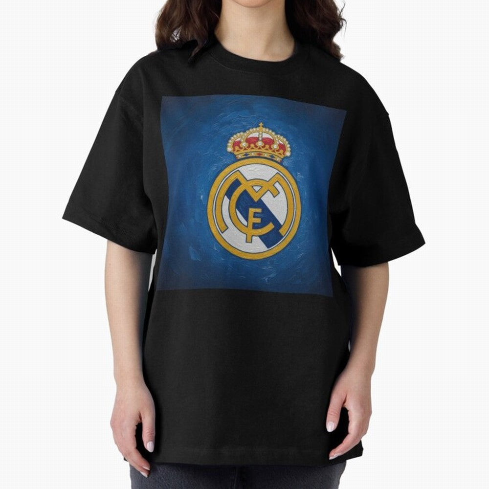 Real Madrid FC - Painting Oversized T-Shirt Carry the Colors and Pride of the FIFA World Cup 2026 Journey through Neymar Highlights, Portugal, Spain and Germany Pride, Football Passion, Legendary Performances, Festival Vibes and Supporter