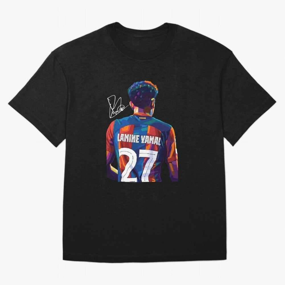 Lamine Yamal Football Player Oversized T-Shirt Stand Out with Spirit from FIFA World Cup 2026 Group Stage for Fans of CR7 and Messi and Portugal, Spain and Germany, Bringing Retro Football Energy, Iconic Rivalries, Trophy Chase Drama and Stadium