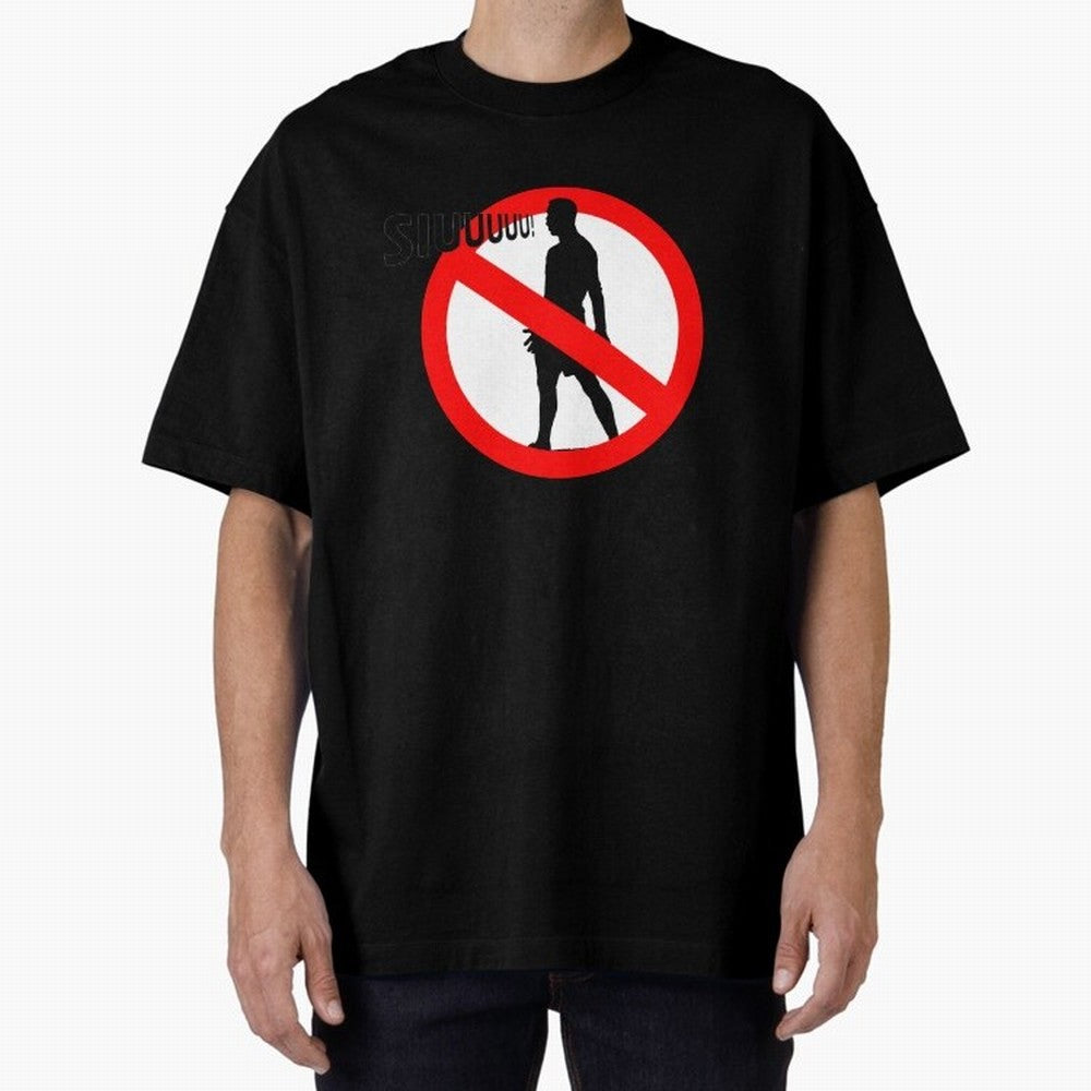No Siiuuu Funny Soccer Meme Design Oversized T-Shirt Feel International Energy from FIFA World Cup 2026 Spirit, Filled with Germany, Neymar, Fan Favorite Moments, National Team Passion, Big Match Drama and Soccer History; Perfect for Supporters Who