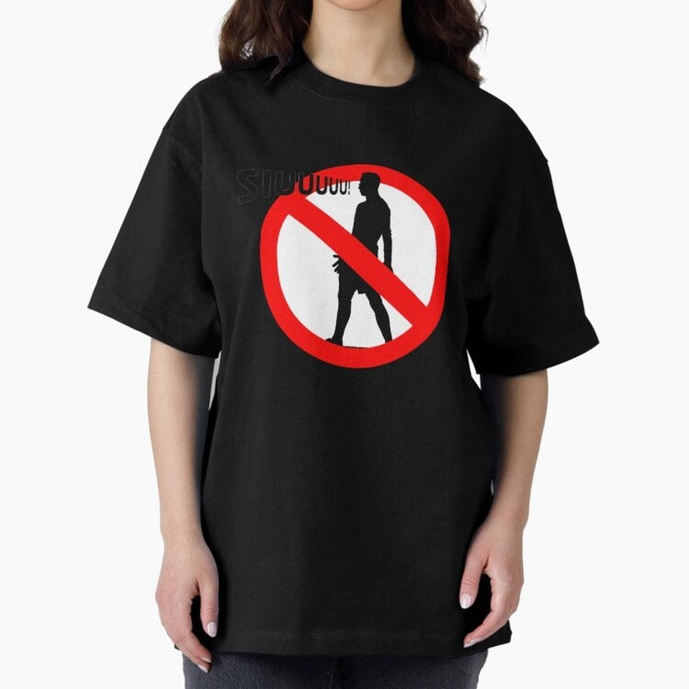 No Siiuuu Funny Soccer Meme Design Oversized T-Shirt Feel International Energy from FIFA World Cup 2026 Spirit, Filled with Germany, Neymar, Fan Favorite Moments, National Team Passion, Big Match Drama and Soccer History; Perfect for Supporters Who