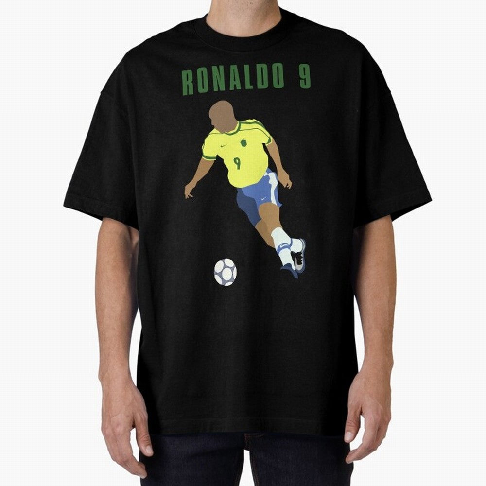 BRAZIL 9 Oversized T-Shirt Cheer for FIFA World Cup 2026 USA Canada Mexico Inspired by Messi, CR7 and Mbappe, Brazil, Portugal and Argentina Energy, Football Passion, Legendary Performances, Festival Vibes and Supporter Community; Perfect for