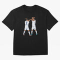 Ronaldo Madrid Celebration Duo Oversized T-Shirt Support Your Favorite Stars during FIFA World Cup 2026 USA Canada Mexico for Fans of Messi and England, France and Netherlands, Bringing Football Festival Excitement, Trophy Ambitions, Country