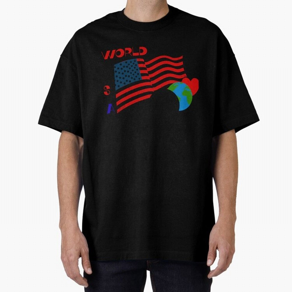 World cup 26 Oversized T-Shirt Represent FIFA World Cup 2026 Group Stage for Fans of Mbappe and Neymar and Spain and Netherlands, Bringing Global Supporter Spirit, Legendary Goals, National Colors and Tournament Celebration; Ideal for Football