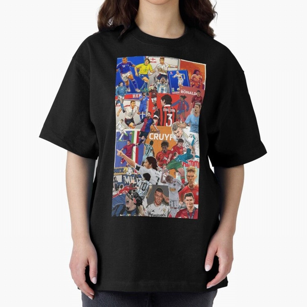 The Greats Oversized T-Shirt Celebrate Unforgettable Nights in Global Football Passion for FIFA World Cup 2026 USA Canada Mexico, Capturing Cristiano Ronaldo, Haaland and CR7, Germany, Retro Football Energy, Iconic Rivalries, Trophy Chase Drama and