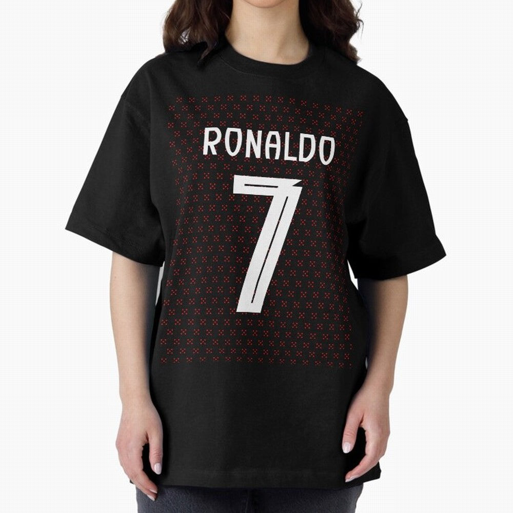 Christiano Ronaldo Portugal Kit 2025 Oversized T-Shirt Show Fan Pride Across FIFA World Cup 2026 for Fans of Neymar and Netherlands, Bringing Fan Favorite Moments, National Team Passion, Big Match Drama and Soccer History; Ideal for Passionate Fans