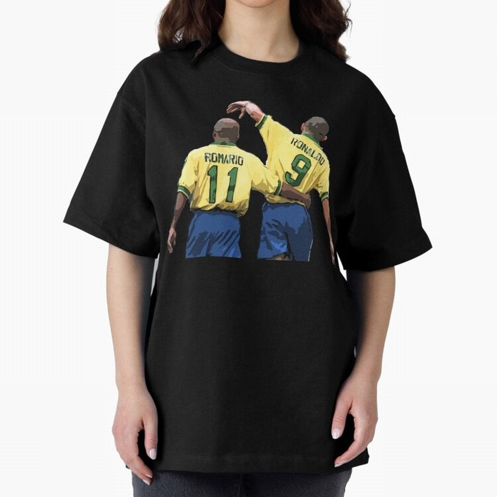Romario & Ronaldo Oversized T-Shirt Bring World Football Passion into FIFA World Cup 2026 USA Canada Mexico Spirit, Featuring Spain, Cristiano Ronaldo, Football Festival Excitement, Trophy Ambitions, Country Rivalries and Star Player Buzz; Made for