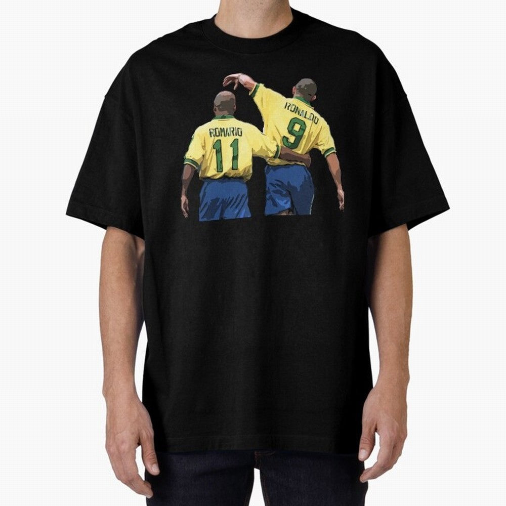 Romario & Ronaldo Oversized T-Shirt Bring World Football Passion into FIFA World Cup 2026 USA Canada Mexico Spirit, Featuring Spain, Cristiano Ronaldo, Football Festival Excitement, Trophy Ambitions, Country Rivalries and Star Player Buzz; Made for