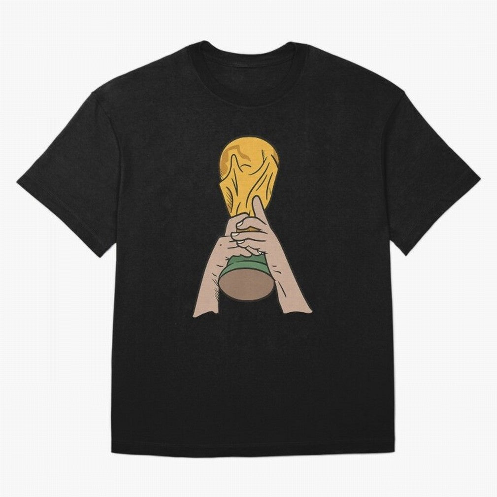 Trophy Oversized T-Shirt Celebrate Football Dreams Across the FIFA World Cup 2026 USA Canada Mexico Journey through Mbappe Highlights, Argentina, France and Brazil Pride, Worldwide Fan Energy, Dramatic Goals, Stadium Lights and Championship