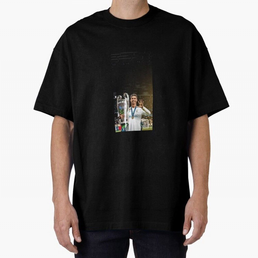 Ronaldo Oversized T-Shirt Follow Every Goal of FIFA World Cup 2026 Group Stage Spirit, Driven by England, France and Netherlands, Haaland, Sports Nostalgia, International Competition, Famous Players and Unforgettable Victories; Made for Die Hard