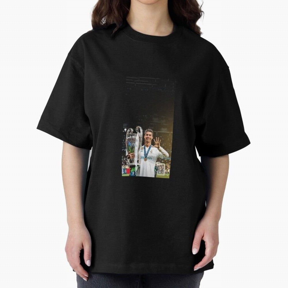 Ronaldo Oversized T-Shirt Follow Every Goal of FIFA World Cup 2026 Group Stage Spirit, Driven by England, France and Netherlands, Haaland, Sports Nostalgia, International Competition, Famous Players and Unforgettable Victories; Made for Die Hard