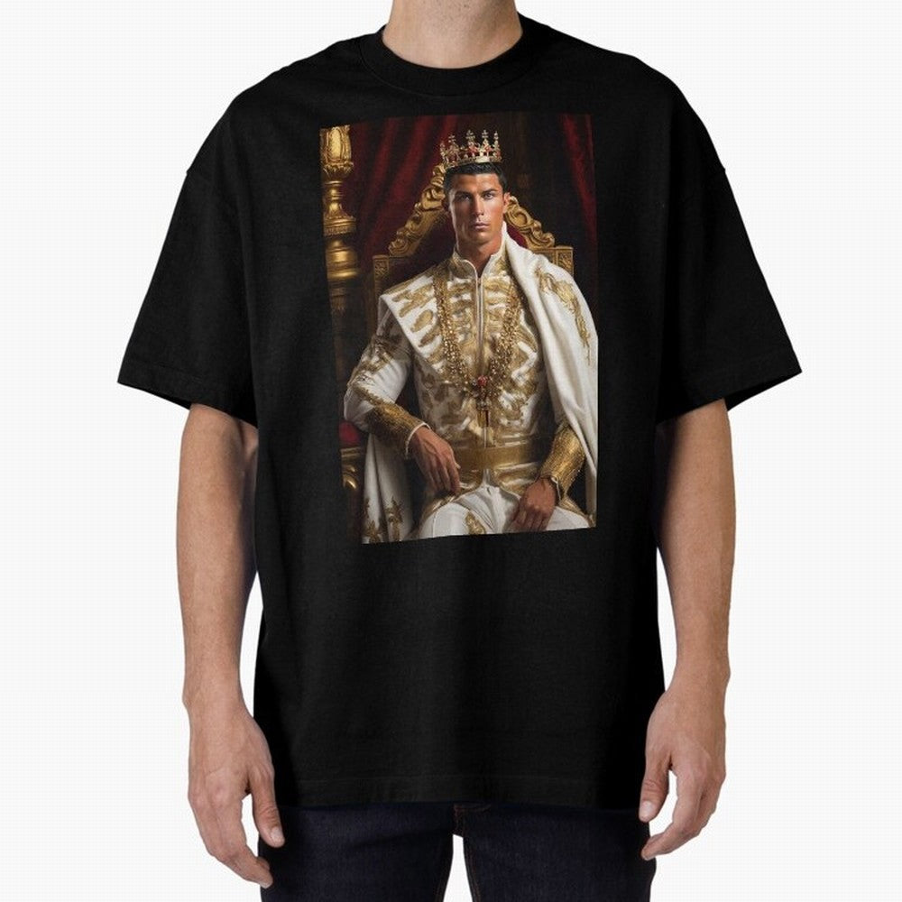 Ronaldo king Oversized T-Shirt Feel the Heartbeat of FIFA World Cup 2026 Group Stage Spirit, Driven by Portugal, Neymar, Global Supporter Spirit, Legendary Goals, National Colors and Tournament Celebration; Made for Die Hard Supporters, Soccer