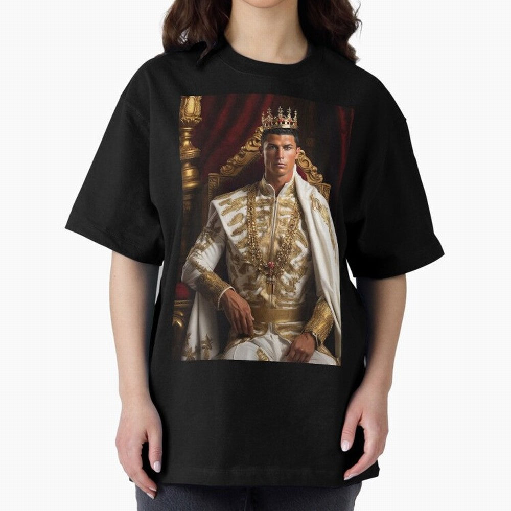Ronaldo king Oversized T-Shirt Feel the Heartbeat of FIFA World Cup 2026 Group Stage Spirit, Driven by Portugal, Neymar, Global Supporter Spirit, Legendary Goals, National Colors and Tournament Celebration; Made for Die Hard Supporters, Soccer