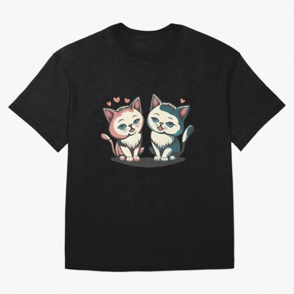 Two Funny Cats with Ronaldo Vibes ¨C Cute Football & Animal Art Oversized T-Shirt Join the Global Buzz around Match Day Hype around FIFA World Cup 2026 USA Canada Mexico, Mbappe, Brazil, Portugal and Argentina, Vintage Soccer Flavor, Modern