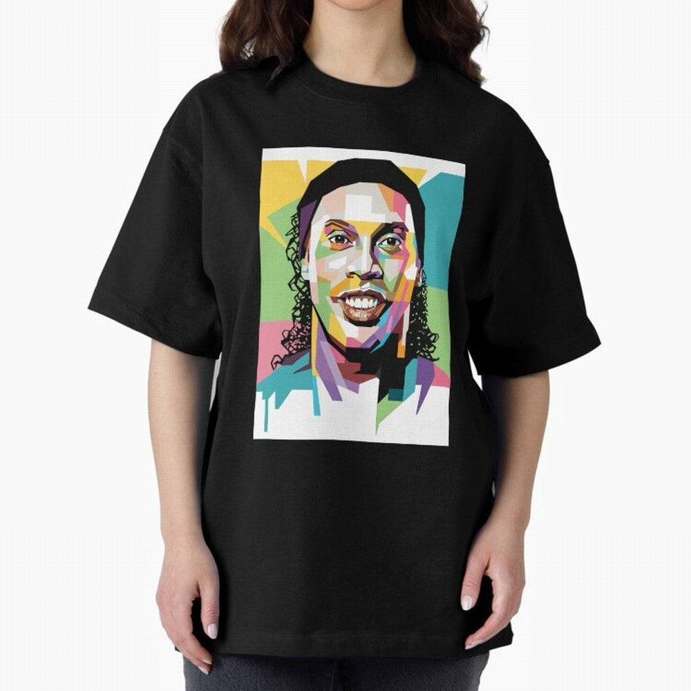 Ronaldo ¨C Legendary Football Star & GOAT Artwork Oversized T-Shirt Support the FIFA World Cup 2026 Group Stage Journey through Messi and Cristiano Ronaldo Highlights, Brazil Pride, Supporter Pride, Iconic Celebrations, Legendary Names and Global