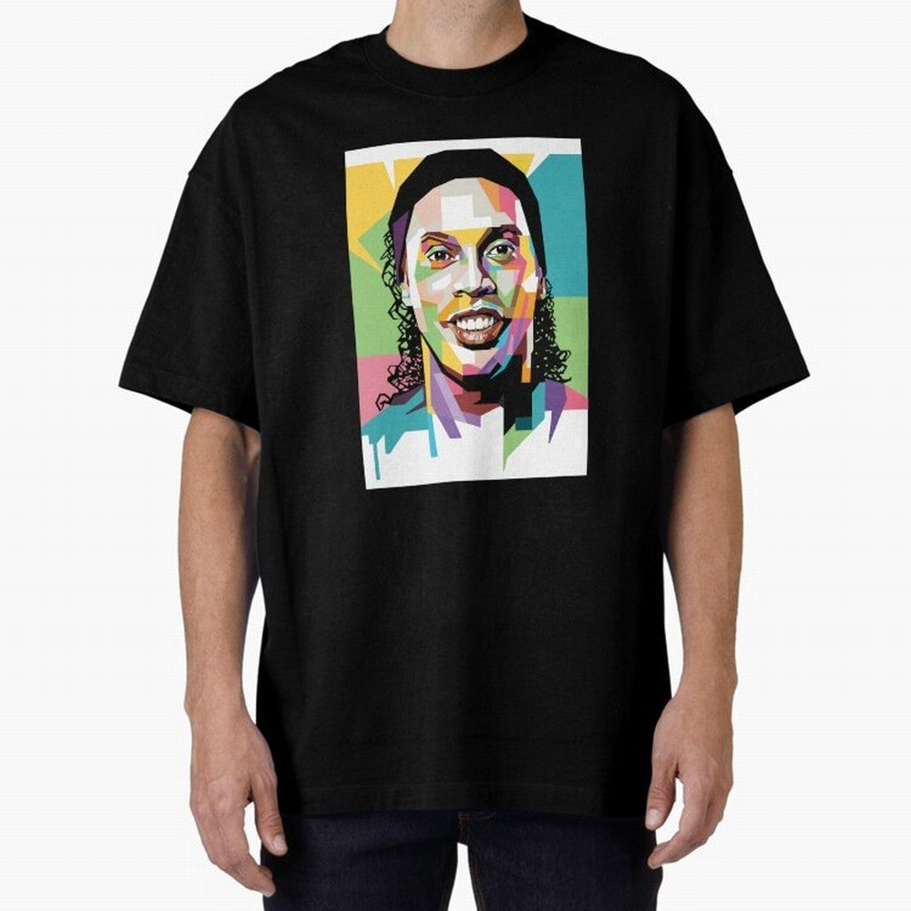 Ronaldo ¨C Legendary Football Star & GOAT Artwork Oversized T-Shirt Support the FIFA World Cup 2026 Group Stage Journey through Messi and Cristiano Ronaldo Highlights, Brazil Pride, Supporter Pride, Iconic Celebrations, Legendary Names and Global