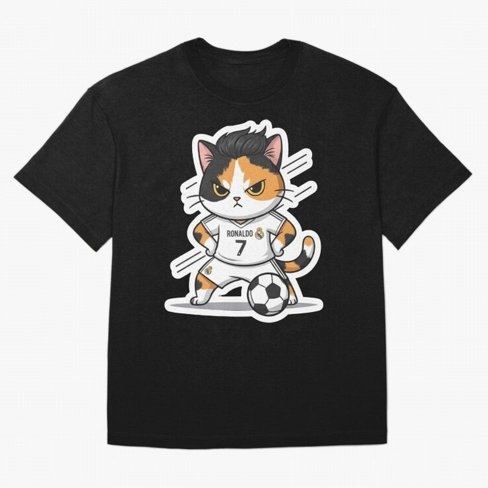 Kitten - Ronaldo | Real madrid Oversized T-Shirt Enjoy the Biggest Football Party of FIFA World Cup 2026 Featuring Messi, Neymar and Mbappe, England Energy, Stadium Chants, National Pride, Trophy Dreams and Unforgettable Football Memories; Perfect
