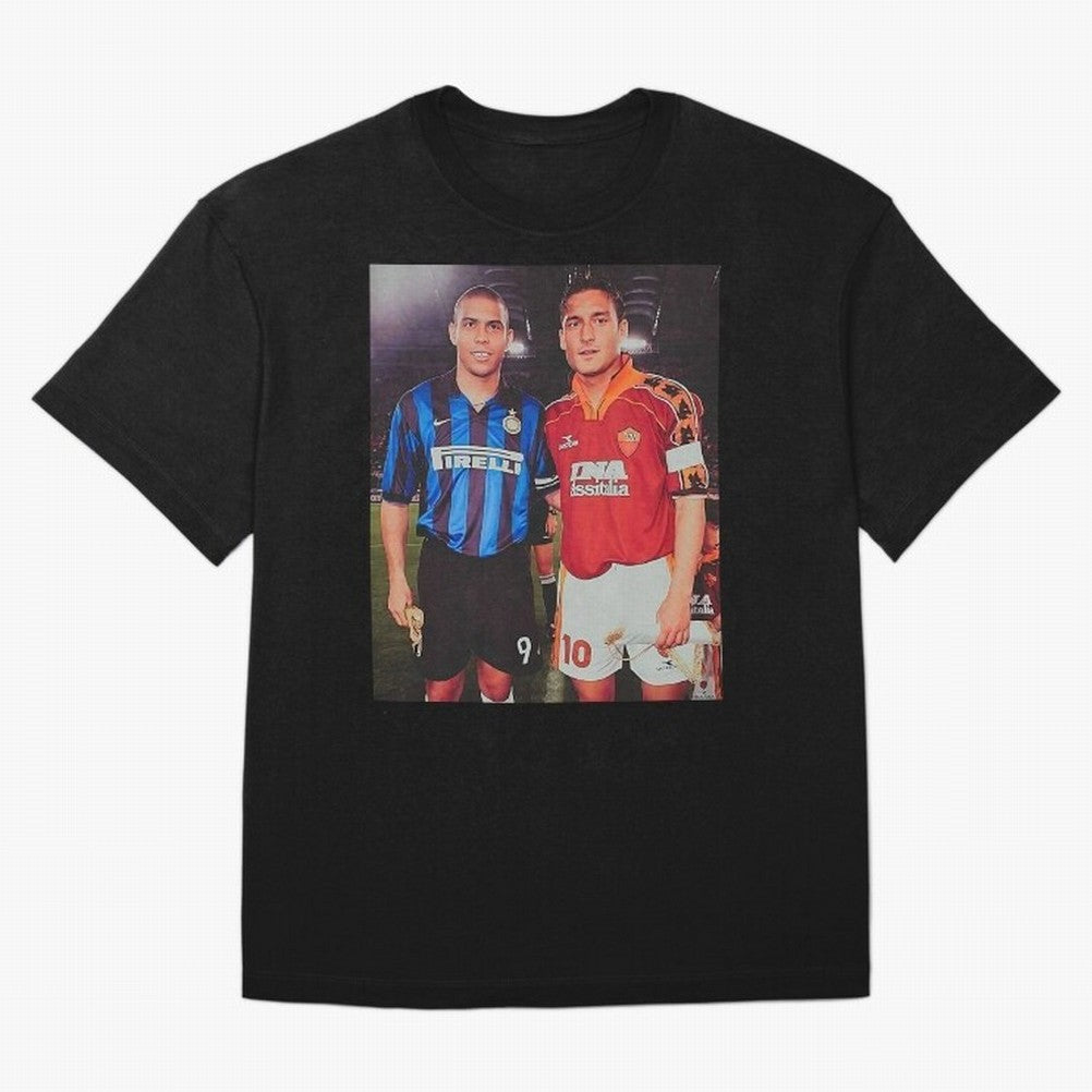 Clash of Class. Francesco Totti and Ronaldo Nazario sometime in the 90s. Oversized T-Shirt Celebrate Soccer Greatness during the FIFA World Cup 2026 USA Canada Mexico Journey through Mbappe Highlights, Brazil, Portugal and Argentina Pride, Game Day