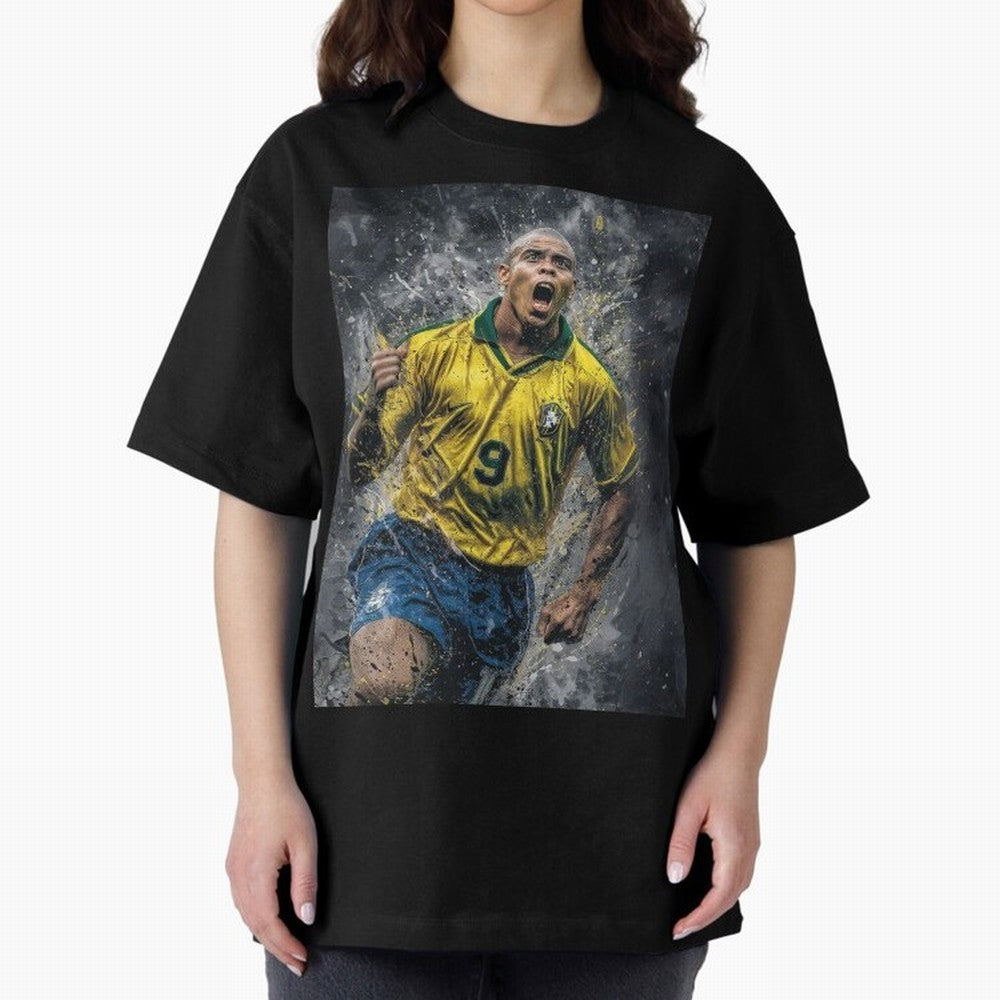 Ronaldo Naz¨¢rio - Il Fenomeno (Brazil) Oversized T-Shirt Show Fan Pride Across FIFA World Cup 2026 USA Canada Mexico Celebrating Messi, Neymar and Mbappe, Argentina, France and Brazil Energy, Football Passion, Legendary Performances, Festival