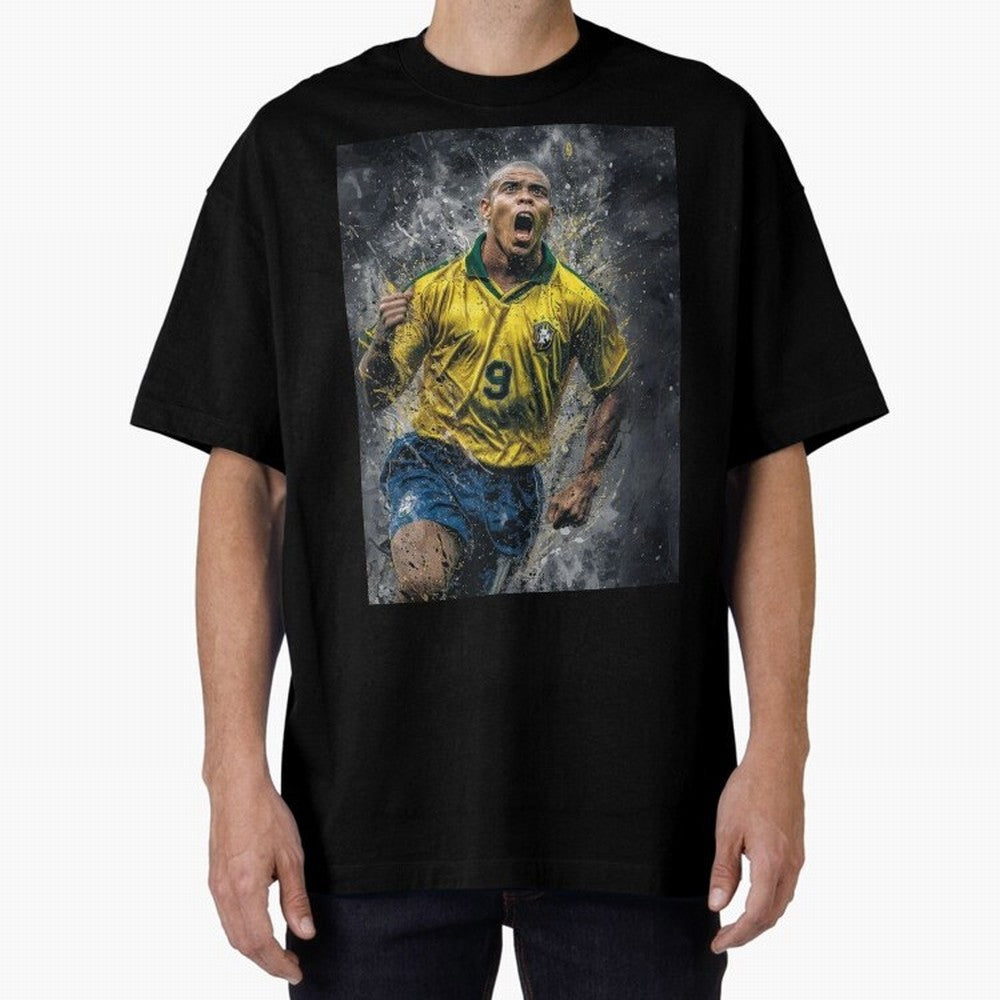 Ronaldo Naz¨¢rio - Il Fenomeno (Brazil) Oversized T-Shirt Show Fan Pride Across FIFA World Cup 2026 USA Canada Mexico Celebrating Messi, Neymar and Mbappe, Argentina, France and Brazil Energy, Football Passion, Legendary Performances, Festival