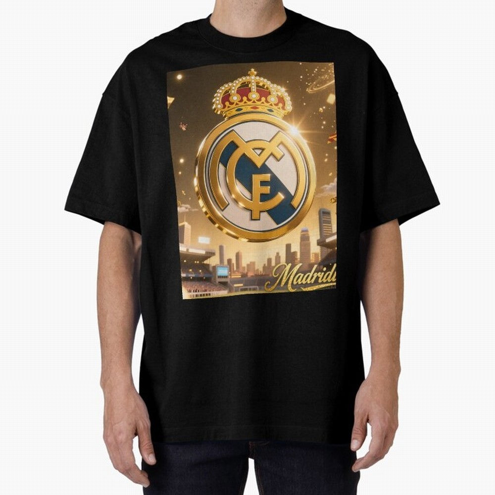 Madridistas Oversized T-Shirt Celebrate the Biggest Stage of FIFA World Cup 2026 Group Stage for Fans of Messi and England and Germany, Bringing Supporter Pride, Iconic Celebrations, Legendary Names and Global Match Day Energy; Made for Die Hard