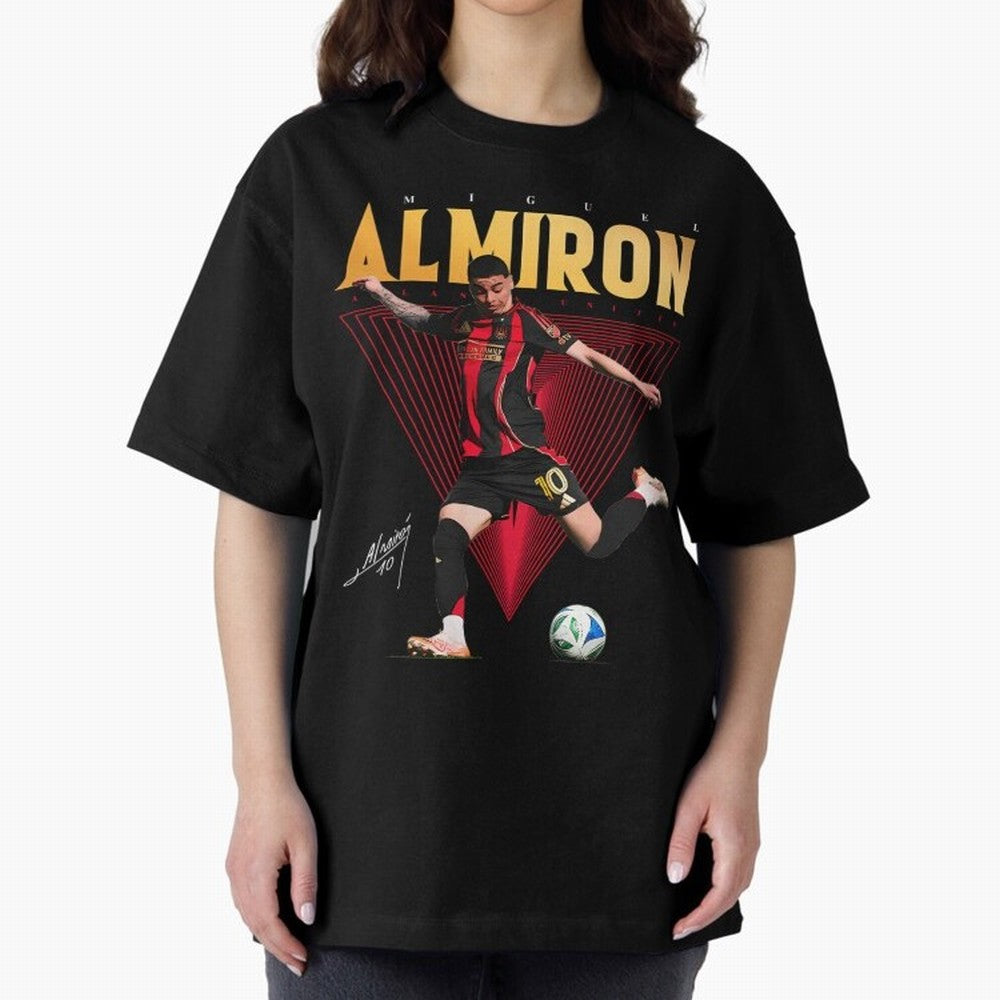 Miguel Almiron Atlanta United FC Oversized T-Shirt Create FIFA World Cup 2026 for Fans of CR7 and Portugal, Bringing Global Supporter Spirit, Legendary Goals, National Colors and Tournament Celebration; Ideal for Football Dads, Football Moms,