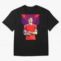 Ekitike in WPAP Style Oversized T-Shirt Honor Champions and Dreams in FIFA World Cup 2026 USA Canada Mexico Connected to Messi and Cristiano Ronaldo, Argentina and Brazil Energy, Championship Spirit, Famous Goals, Roaring Crowds and International