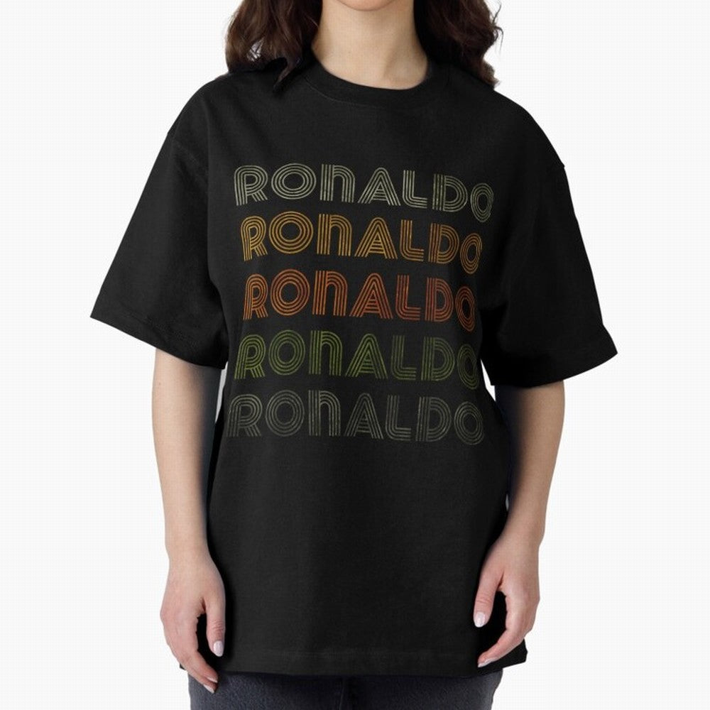 Love Heart Ronaldo Tee GrungeVintage Style Black Ronaldo Oversized T-Shirt Show Fan Pride Across Global Football Passion for FIFA World Cup 2026 USA Canada Mexico, Driven by Messi, Spain, Football Festival Excitement, Trophy Ambitions, Country