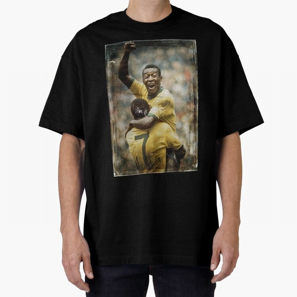 Pele Celebration Vintage Oversized T-Shirt Unlock the FIFA World Cup 2026 Group Stage Journey through Haaland and Mbappe Highlights, England Pride, Football Passion, Legendary Performances, Festival Vibes and Supporter Community; Great for Watch