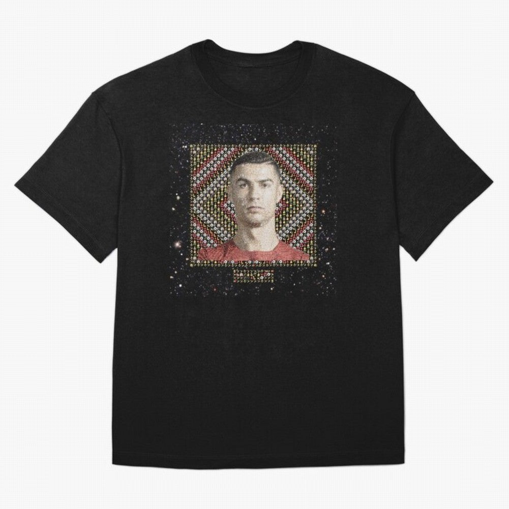 CR7 Emojified ¨C Ronaldo-Inspired Grid Tribute | Visual Power in Emoji Form | Football Legend Art Series Oversized T-Shirt Unlock Match Day Hype around FIFA World Cup 2026 USA Canada Mexico, Mbappe and Neymar, France, Match Day Excitement,