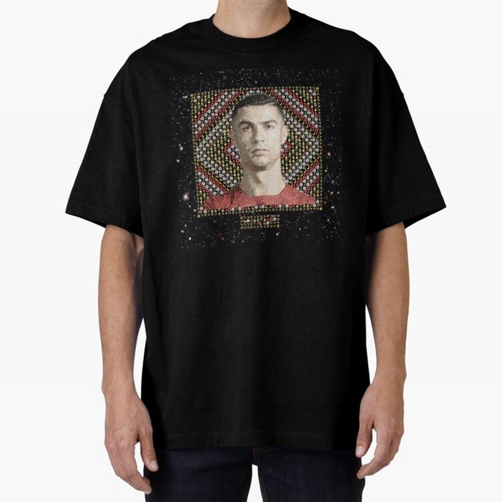 CR7 Emojified ¨C Ronaldo-Inspired Grid Tribute | Visual Power in Emoji Form | Football Legend Art Series Oversized T-Shirt Unlock Match Day Hype around FIFA World Cup 2026 USA Canada Mexico, Mbappe and Neymar, France, Match Day Excitement,