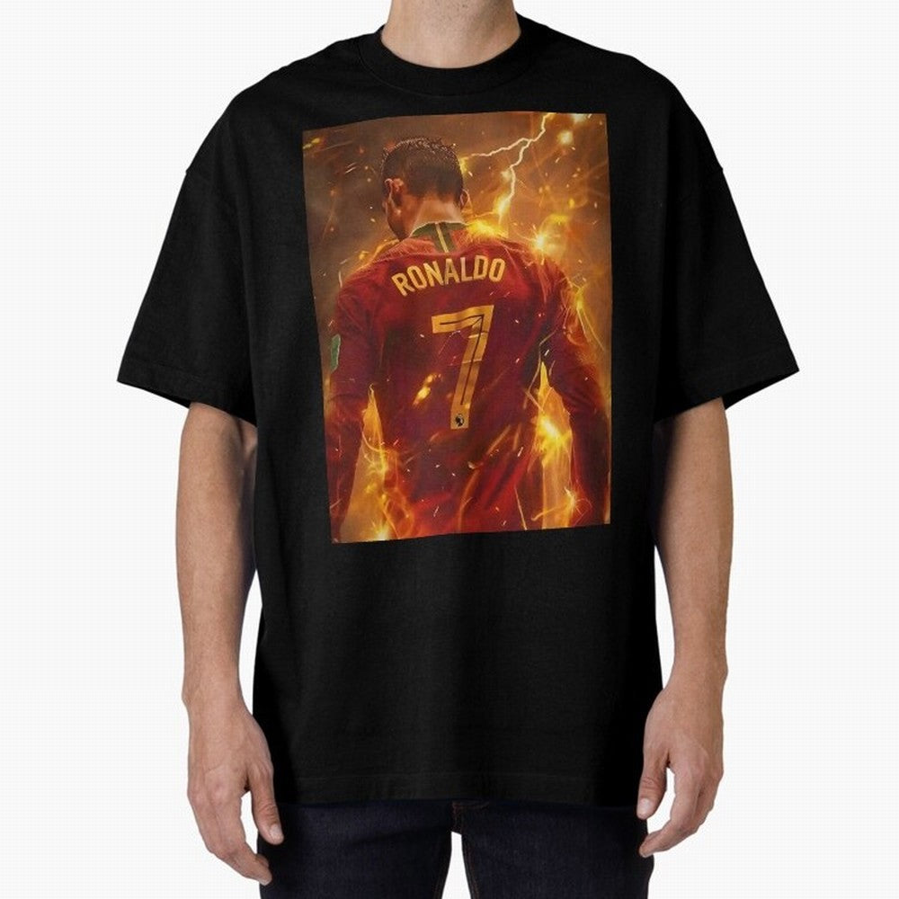 CR7 Christiano Ronaldo Oversized T-Shirt Feel the Heartbeat of FIFA World Cup 2026 Filled with Mbappe, Argentina and Brazil Energy, Retro Football Energy, Iconic Rivalries, Trophy Chase Drama and Stadium Atmosphere; Ideal for Football Dads,