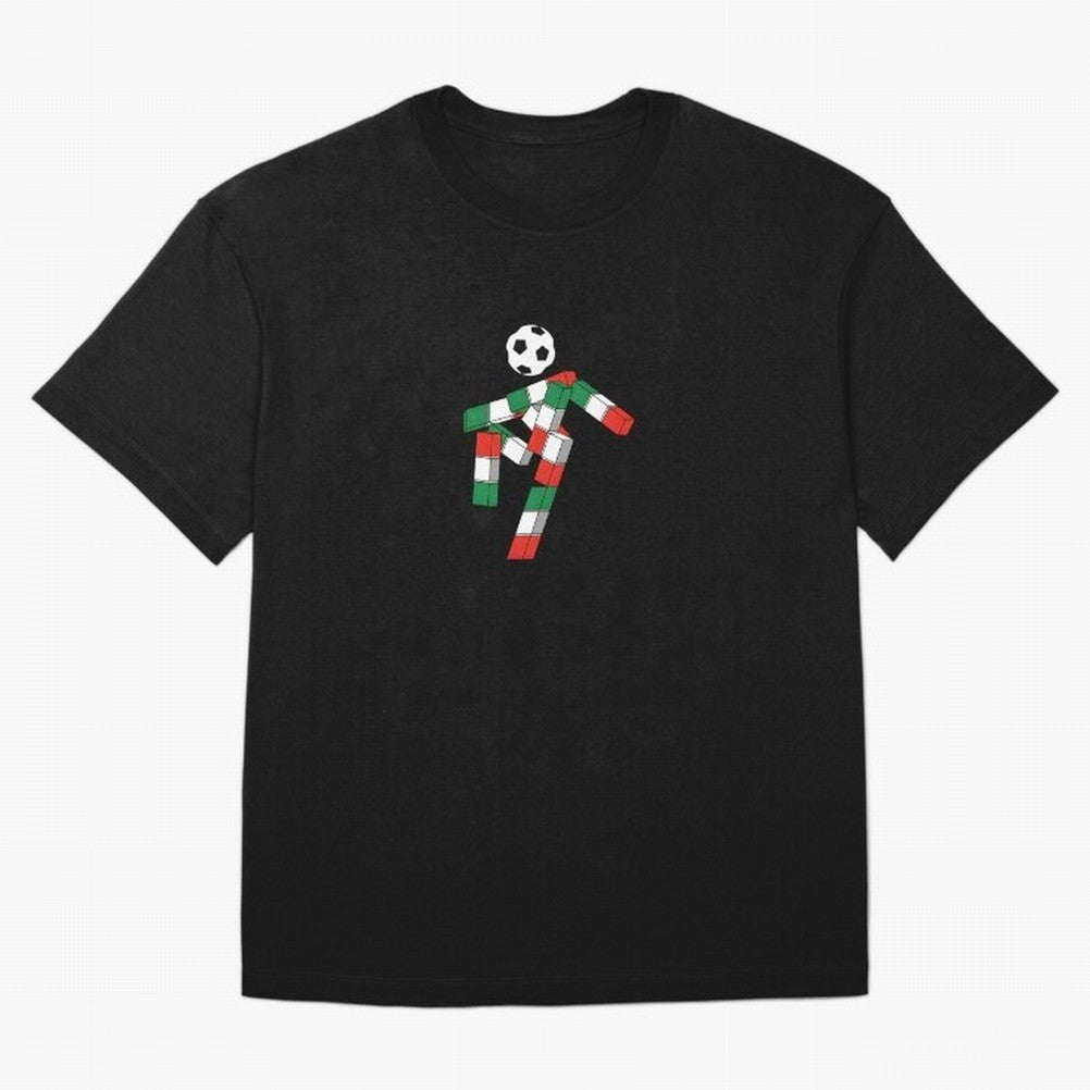 Ciao - World Cup 90' Mascote Logo Oversized T-Shirt Join Supporters Worldwide for FIFA World Cup 2026 USA Canada Mexico for Fans of CR7 and Messi and England, Bringing Goal Celebration Energy, Supporter Heritage, Football Icons and Worldwide