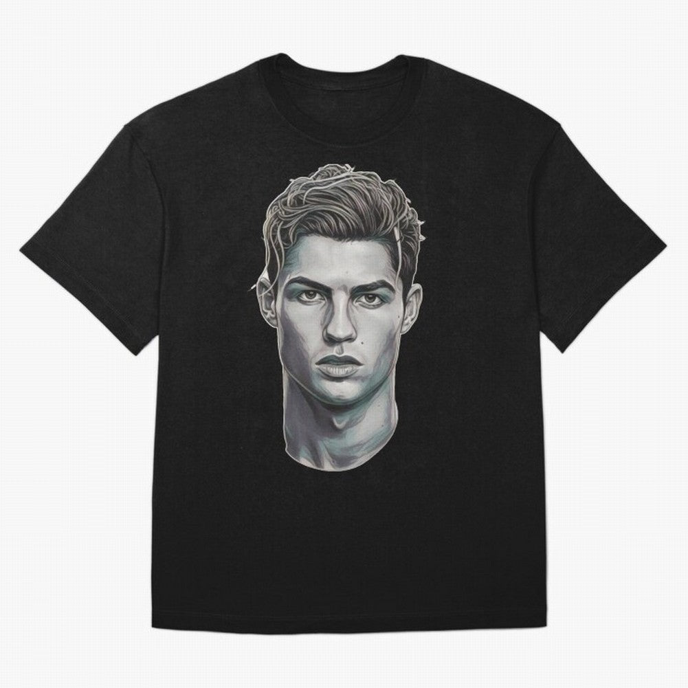 Ronaldo drawing 2008 Oversized T-Shirt Celebrate Unforgettable Nights in the FIFA World Cup 2026 USA Canada Mexico Journey through Mbappe and Neymar Highlights, France Pride, Football Passion, Legendary Performances, Festival Vibes and Supporter
