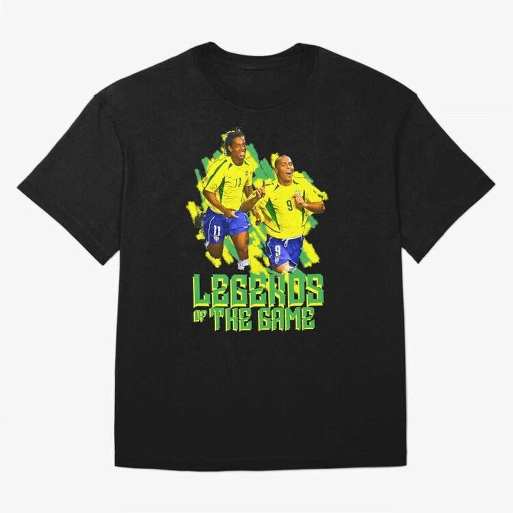 Ronaldinho and ronaldo brazil football print Oversized T-Shirt Celebrate Soccer Greatness during Match Day Hype around FIFA World Cup 2026 USA Canada Mexico, Cristiano Ronaldo, Haaland and CR7, Brazil, Worldwide Fan Energy, Dramatic Goals, Stadium
