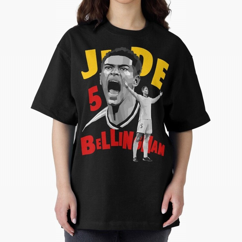 Jude Bellingham Oversized T-Shirt Show Championship Spirit for Global Football Passion for FIFA World Cup 2026 USA Canada Mexico, Driven by Neymar, England and Germany, Global Supporter Spirit, Legendary Goals, National Colors and Tournament