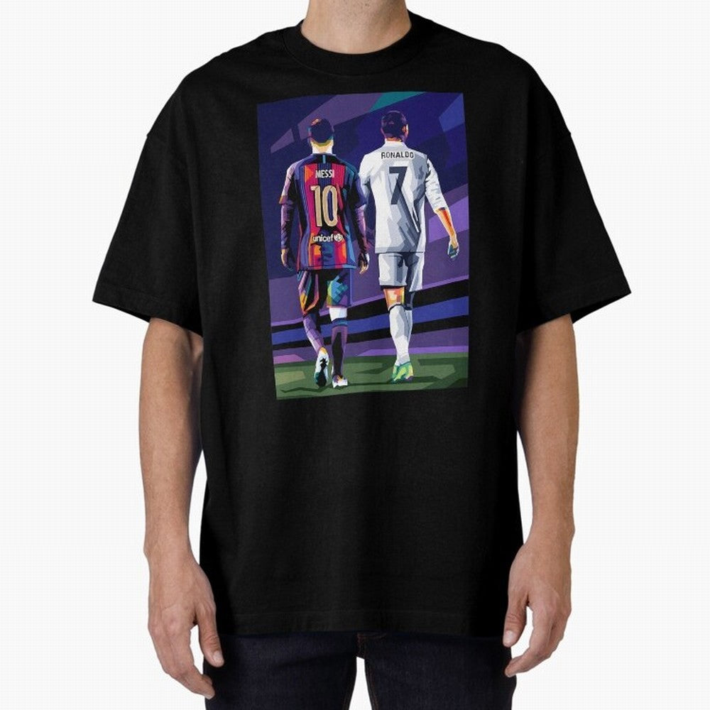 Ronaldo And Messi Oversized T-Shirt Relive the Noise and Pride of FIFA World Cup 2026 Spirit, Made for England, France and Netherlands, Neymar, Football Passion, Legendary Performances, Festival Vibes and Supporter Community; Perfect for Fans,