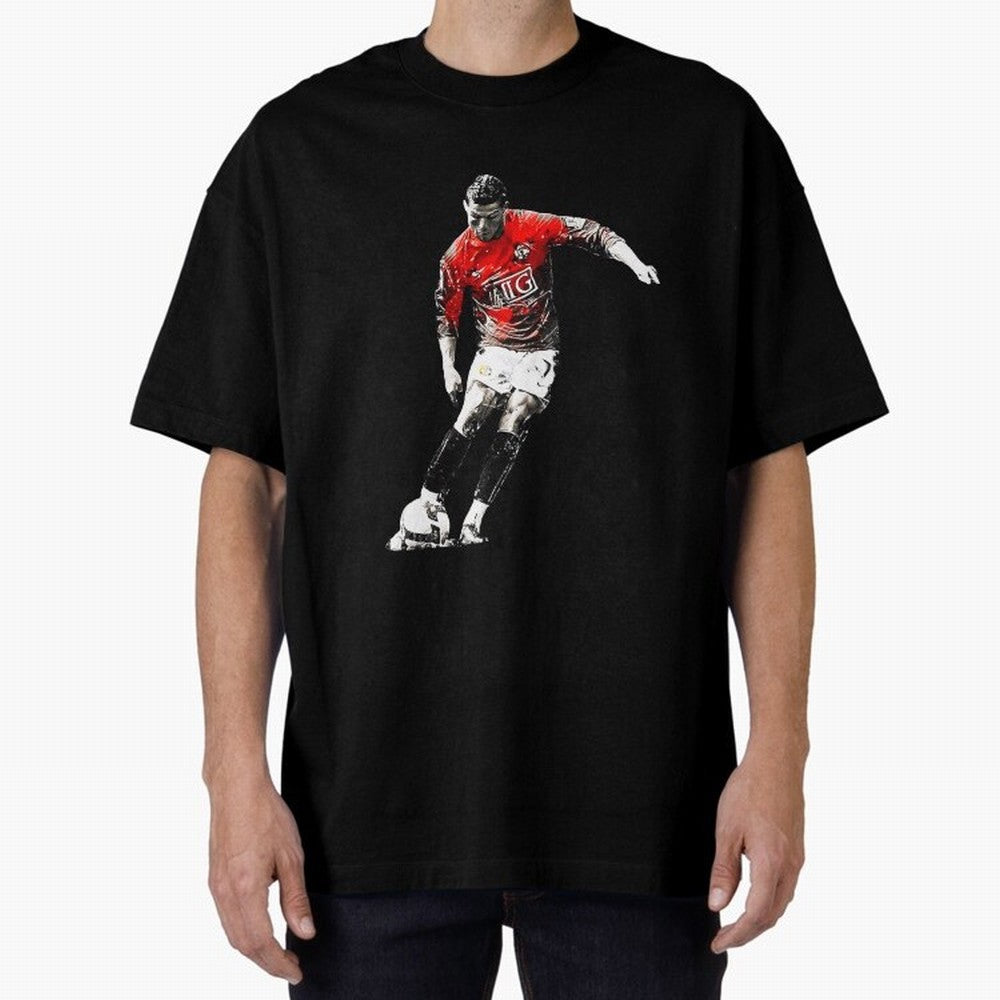 CR7 Artwork For Soccer Fans Gift For Football Lovers Oversized T-Shirt Fuel FIFA World Cup 2026 Capturing Haaland, France and Portugal Energy, Global Supporter Spirit, Legendary Goals, National Colors and Tournament Celebration; Ideal for