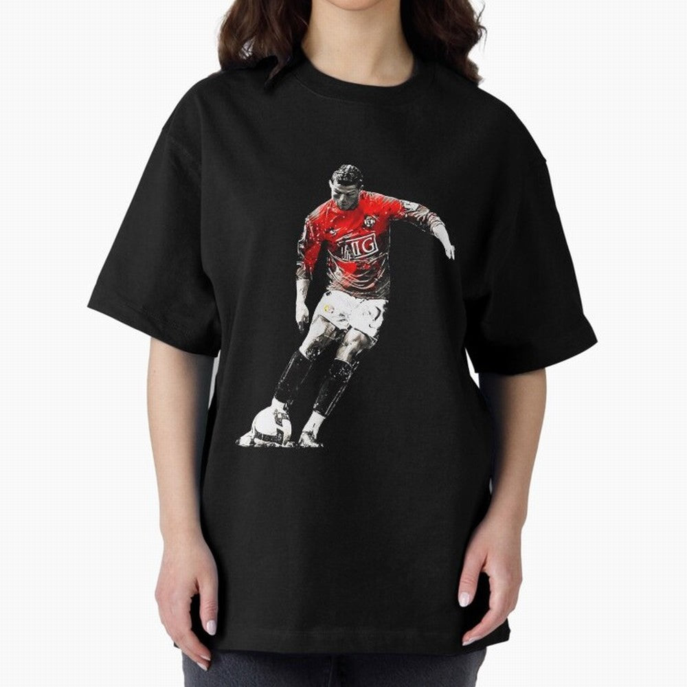 CR7 Artwork For Soccer Fans Gift For Football Lovers Oversized T-Shirt Fuel FIFA World Cup 2026 Capturing Haaland, France and Portugal Energy, Global Supporter Spirit, Legendary Goals, National Colors and Tournament Celebration; Ideal for