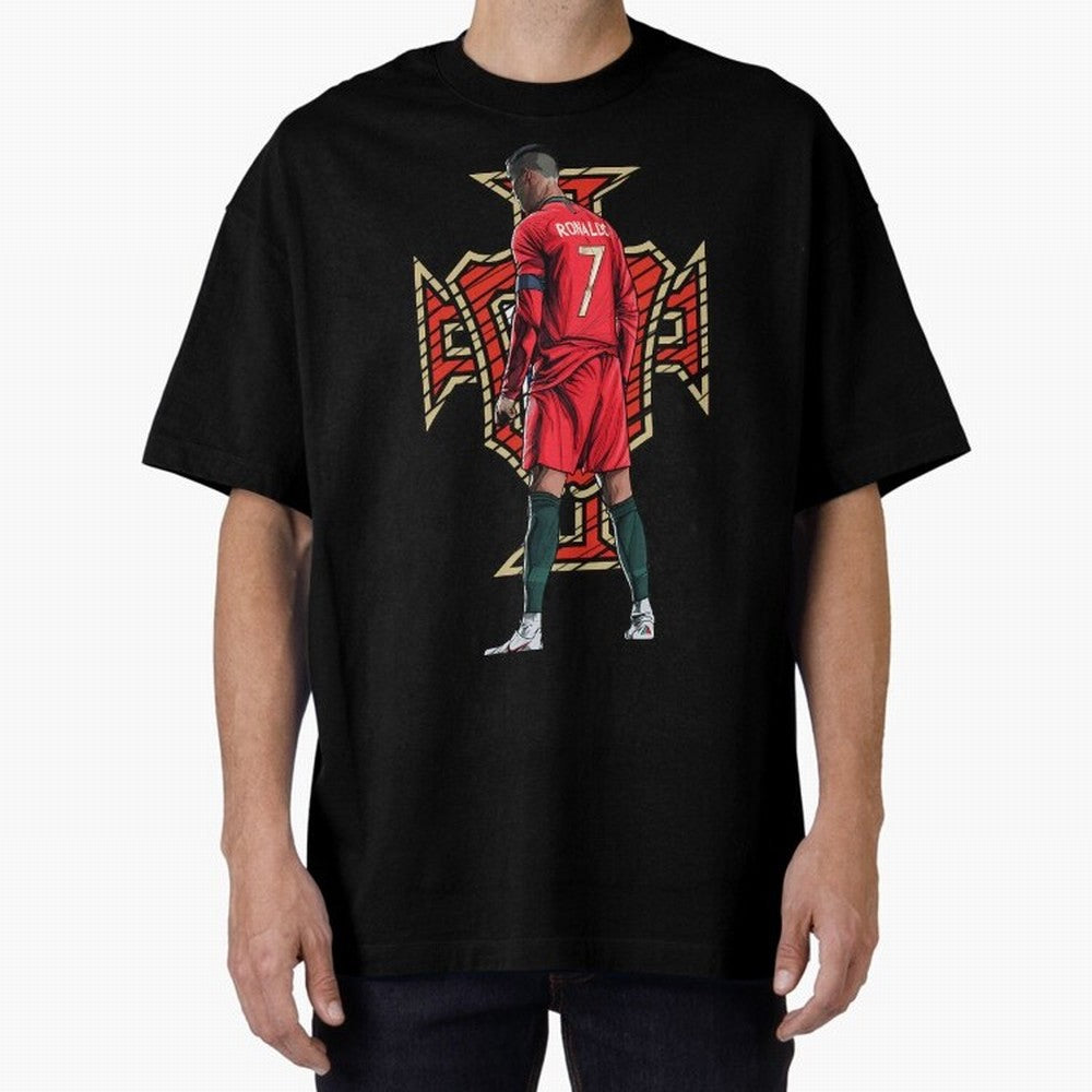 Portugal Ronaldo No.7 Artwork For Soccer Fans, Gift For Football Supporters Oversized T-Shirt Relive the Noise and Pride of the FIFA World Cup 2026 USA Canada Mexico Journey through Neymar Highlights, England Pride, Match Day Excitement, Supporter