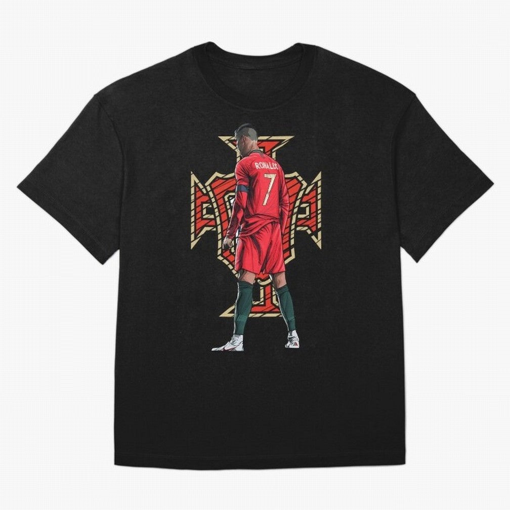 Portugal Ronaldo No.7 Artwork For Soccer Fans, Gift For Football Supporters Oversized T-Shirt Relive the Noise and Pride of the FIFA World Cup 2026 USA Canada Mexico Journey through Neymar Highlights, England Pride, Match Day Excitement, Supporter
