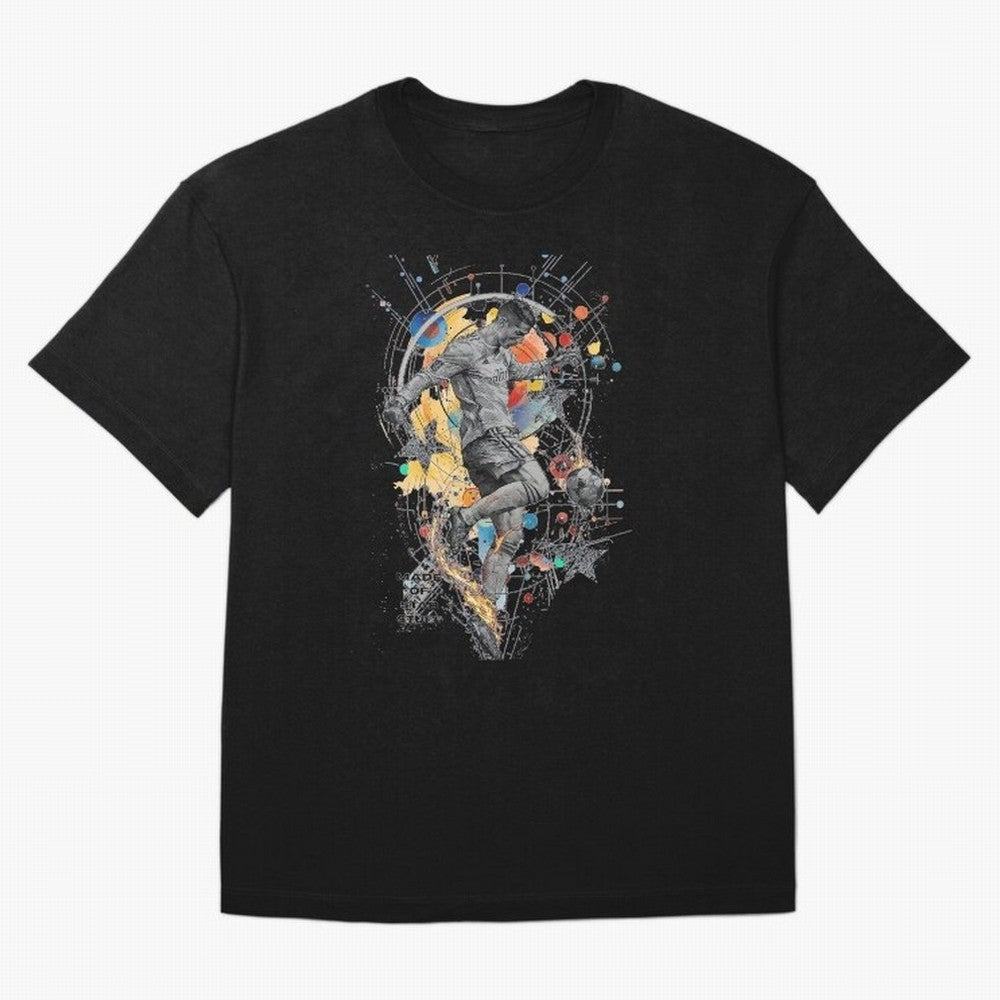Cosmic Ronaldo Made of Star Stuff Artwork For Football Fans Gift For Soccer Enthusiasts Oversized T-Shirt Honor Champions and Dreams in Match Day Hype around FIFA World Cup 2026 USA Canada Mexico, Messi, CR7 and Mbappe, England, France and