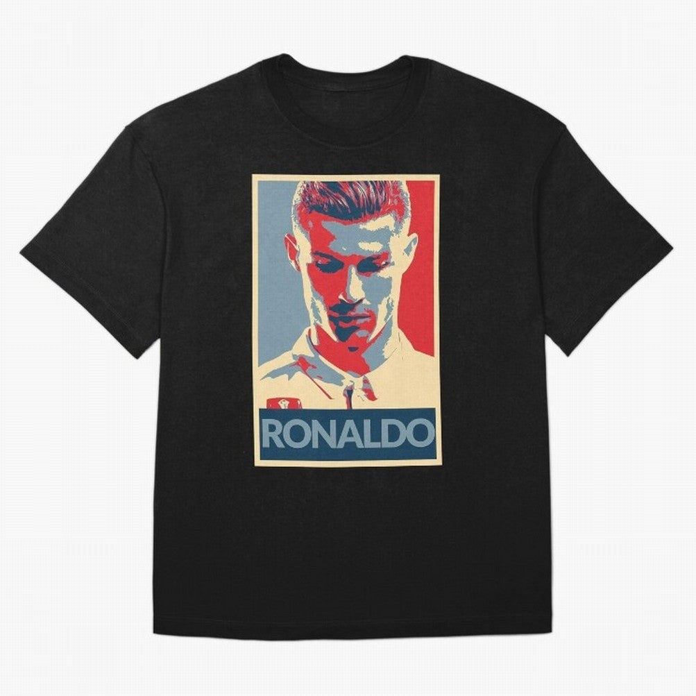 Ronaldo Poster Style Pop Art Design For Football Fans Gift For Soccer Enthusiasts Oversized T-Shirt Keep the Legacy of the FIFA World Cup 2026 Journey through Messi and Cristiano Ronaldo Highlights, Spain and Netherlands Pride, Tournament Hype,