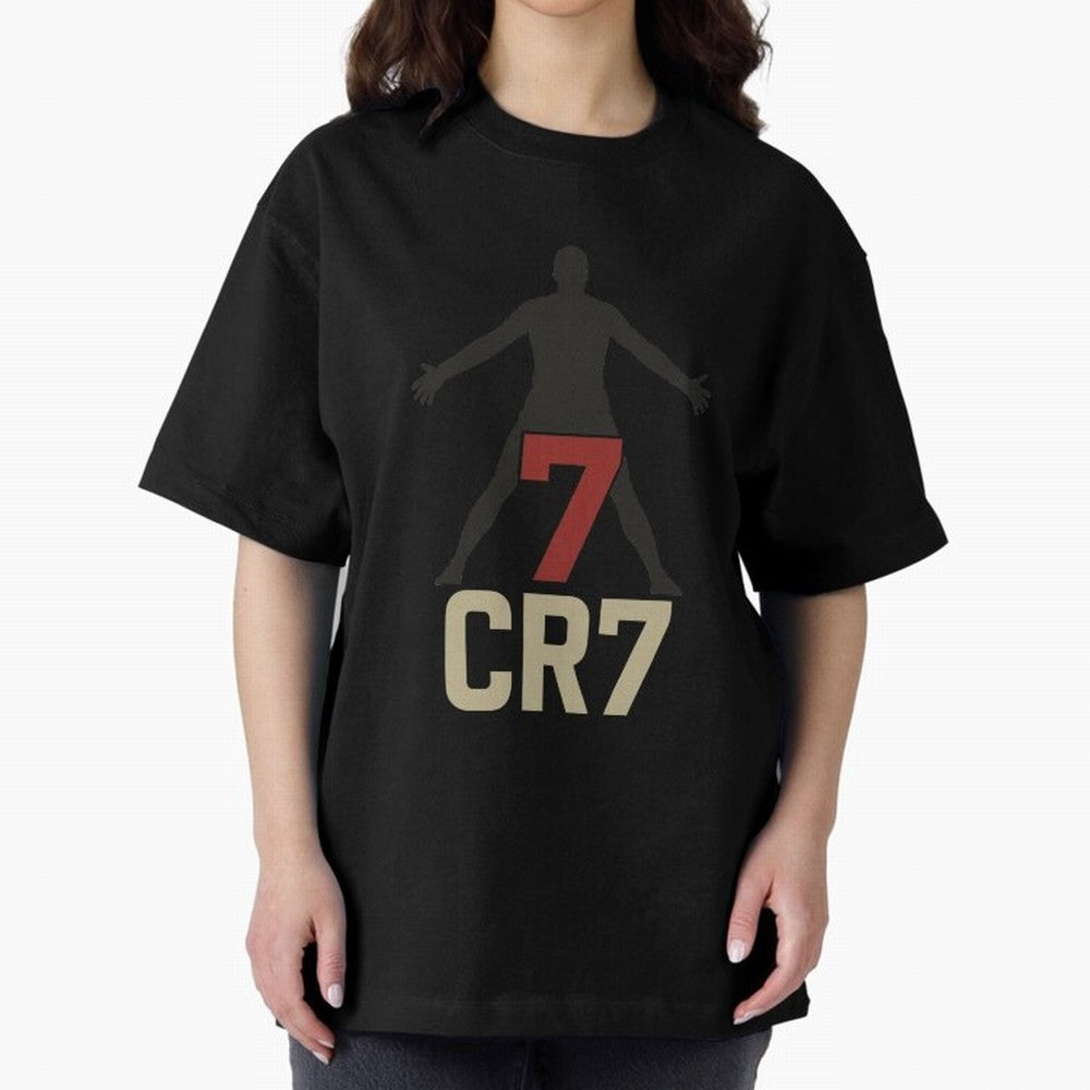A footballer with a well-known shirt number Oversized T-Shirt Celebrate the Stars of Global Football Passion for FIFA World Cup 2026, Filled with CR7 and Messi, England, France and Netherlands, Supporter Pride, Iconic Celebrations, Legendary Names